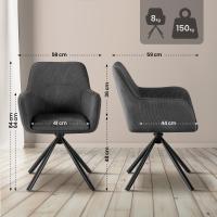 Stuhl Tipton Cord grau 