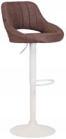 Barhocker Milet Stoff weiß braun 