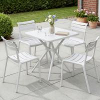 Gartenmöbel-Set Vela mit 4 Stühlen weiß Gartenmöbel-Set Vela mit 4 Stühlen weiß