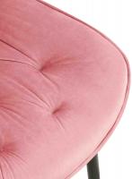 2er Set Esszimmerstuhl Wallace Samt rosa 