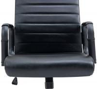 Bürostuhl Kolumbus Echtleder schwarz/schwarz 