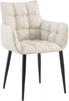 Stuhl Tirana Stoff schwarz elfenbein