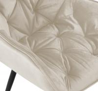 4er Set Stuhl Tanna Samt creme 