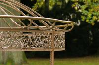 Luxus Pavillon Romantik V2 rund 350 cm antik braun 