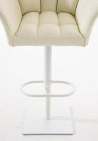 2er Set Barhocker Damaso Kunstleder weiß creme 