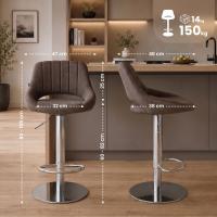2er Set Barhocker HD Milet C Stoff braun 2er Set Barhocker HD Milet C Stoff braun