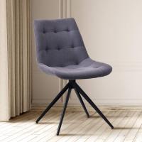 2er Set Esszimmerstuhl Merna Stoff dunkelgrau 2er Set Esszimmerstuhl Merna Stoff dunkelgrau