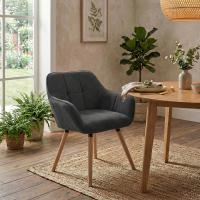 Esszimmerstuhl Vienna Cord natura dunkelgrau