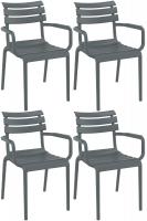 4er Set Stühle Paris dunkelgrau