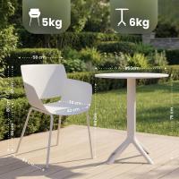 Gartenmöbel-Set Siora mit 2 Stühlen weiß 