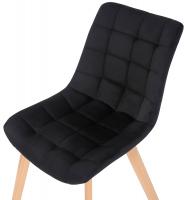 2er Set Esszimmerstühle Passaic Samt schwarz 