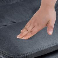 2er Set Barhocker Damar Samt chrom dunkelgrau 