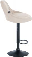 2er Set Barhocker Lazio Samt schwarz creme 