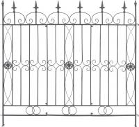 4er Set Gartenzäune Mangold anthrazit 