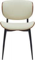 Besucherstuhl Enid Kunstleder walnuss/creme 
