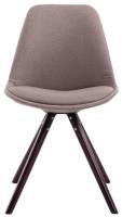 4er Set Stühle Toulouse Stoff Rund cappuccino (eiche) taupe 