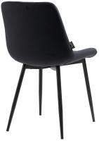 2er Set Esszimmerstühle Victoria Samt schwarz 