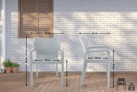 4er Set Stuhl Diva hellgrau 