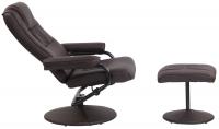 Sessel Ennis mit Fußhocker braun 