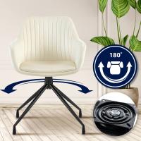 2er Set Esszimmerstuhl Welby Samt creme 