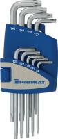 Winkelschraubendrehersatz 9tlg.T9-T45 Ku.-Halter PROMAT