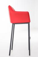 Barhocker Damaso B mit 4-Fuß Gestell rot 