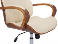 Bürostuhl Melilla Kunstleder walnuss/creme 