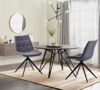 2er Set Esszimmerstuhl Merna Stoff dunkelgrau 2er Set Esszimmerstuhl Merna Stoff dunkelgrau