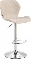 Barhocker Cork Stoff chrom creme