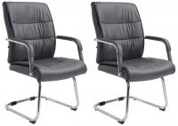 2er Set Besucherstühle Sievert grau