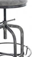 Barhocker Avadi Vintage Kunstleder antik-silber dunkelgrau 