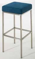 2er Set Barhocker Montreal 85 Stoff edelstahl blau 