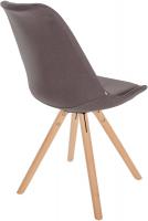 Stuhl Sofia Stoff Rund taupe 