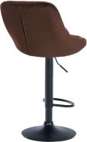 2er Set Barhocker Lazio Samt schwarz braun 