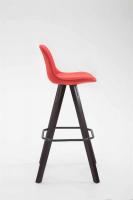 Barhocker Franklin Stoff Square Cappuccino (eiche) rot 