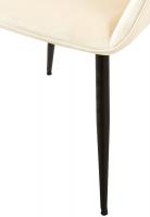 2er Set Esszimmerstuhl Vessa Samt creme 