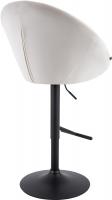 Barhocker London Samt schwarz creme 