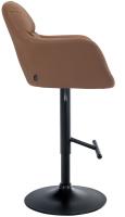 Barhocker Natoma Kunstleder schwarz hellbraun 