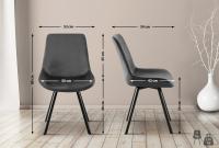 Esszimmerstuhl Lewes Samt dunkelgrau 