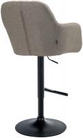Barhocker Natoma Stoff schwarz taupe 