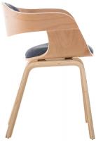 2er Set Stühle Kingston Stoff natura/blau 