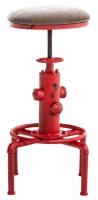 2er Set Barhocker Lumos Vintage Kunstleder rot braun 