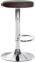 Barhocker Ponte Kunstleder chrom braun 