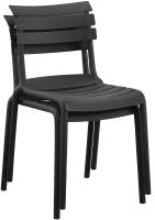 Gartenmöbel-Set Vela mit 2 Stühlen schwarz 