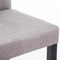 4er Set Esszimmerstuhl Ina Stoff schwarz hellgrau 