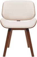 2er Set Besucherstuhl Beverley Stoff walnuss/creme 