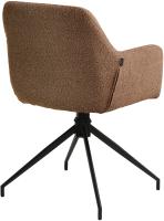2er Set Esszimmerstuhl Merlinda Stoff Teddy braun 