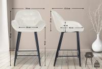 Barhocker Gibson 76 Samt creme 