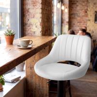 Barhocker HD Milet B Kunstleder weiß 