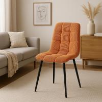 2er Set Esszimmerstuhl Tilde Cord orange 